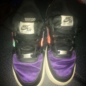 Nike Kids Sneakers - Black, Purple, and Orange